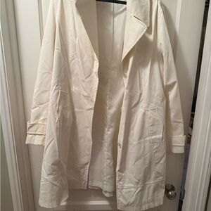 Women’s Cream Rain Coat Jacket - Classic Lightweight Trench